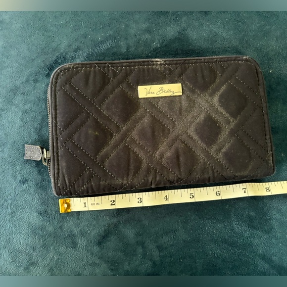 Vera Bradley Black Quilted Clutch - Picture 2 of 8